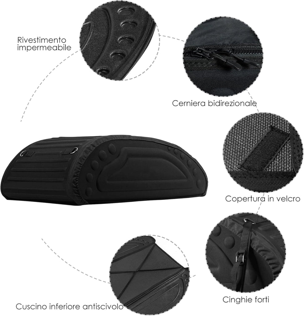 Borsa da Tetto per Auto Impermeabile 14Cu.Ft/400L, Box Tetto Universale Pieghevole con Borsa+ 4 Cinghie Rinforze+ 4 Ganci, Portabagagli per Tutti i Veicoli con/senza Barre Portapacchi