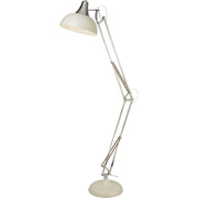 Piantana Contemporaneo Golia Acciaio Bianco Cromo 1 Luce E27
