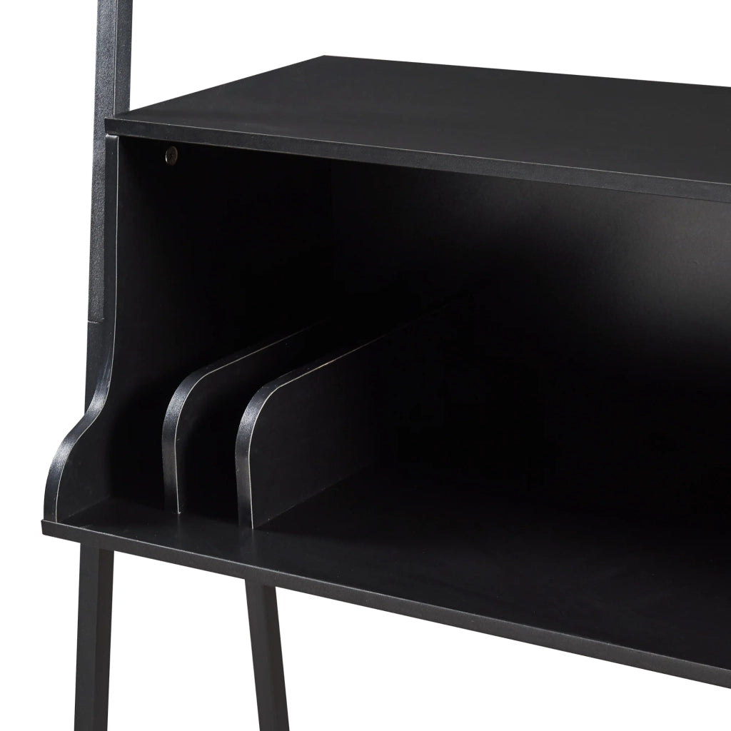 Scrivania/tavolo da lavoro in acciaio 184 x 80 x 40 cm nero 03_0009067