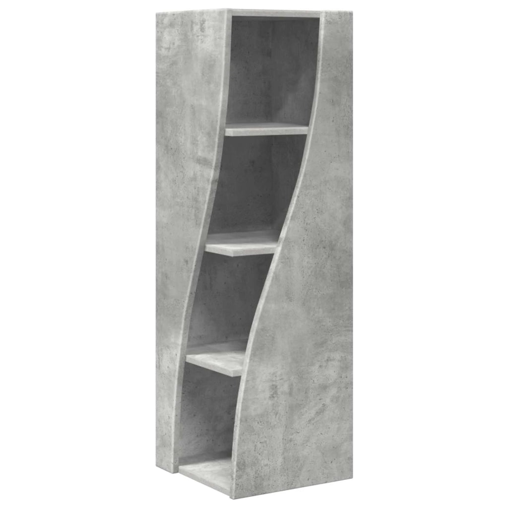 Mobile angolare 32x32x102cm Legno ingegnerizzato Grigio cemento 889858