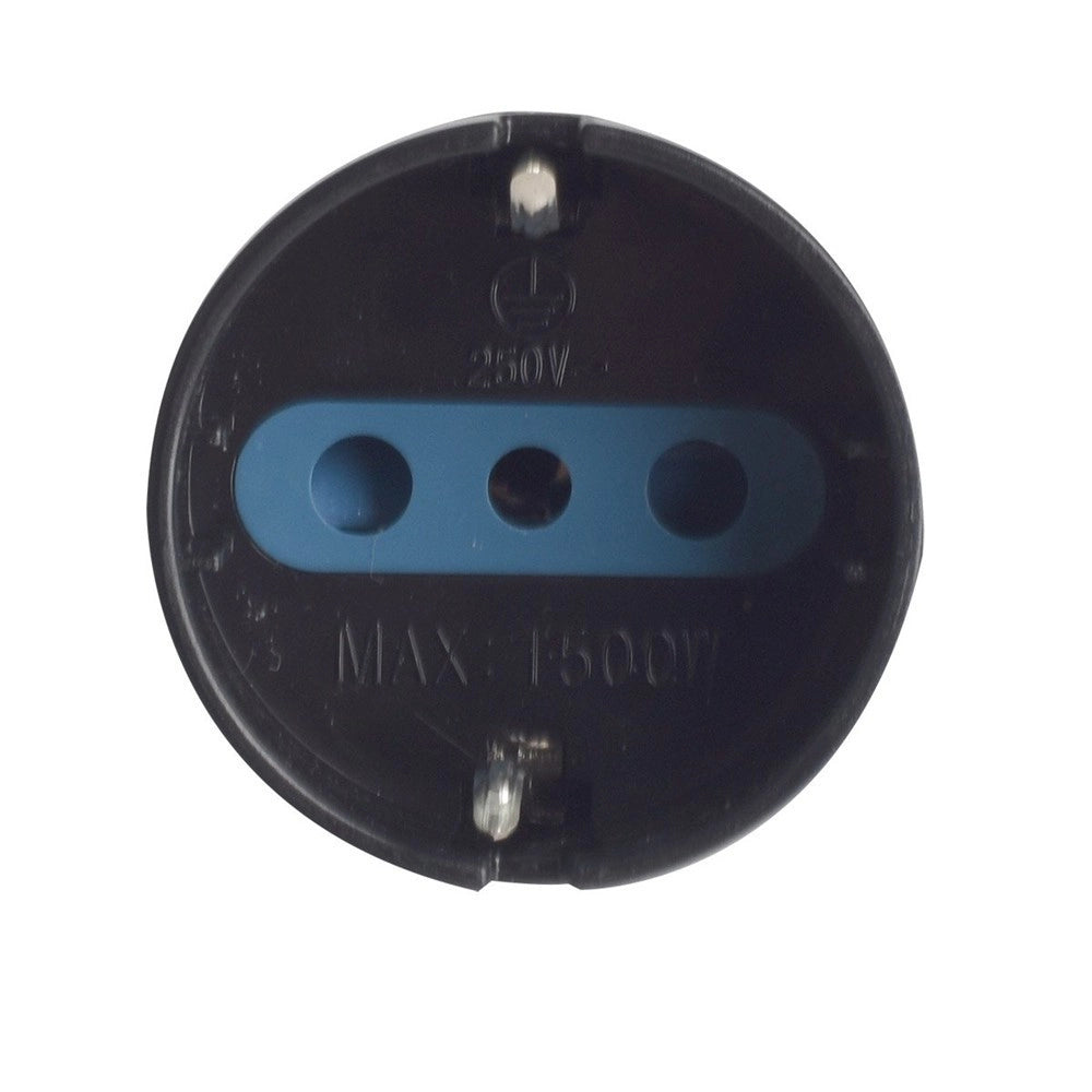 Trade Shop - Adattatore Spina Elettrica 2p+t 16a Con 1 Presa Ita 10a/schuko 16a 2p+t Nero 83036 -