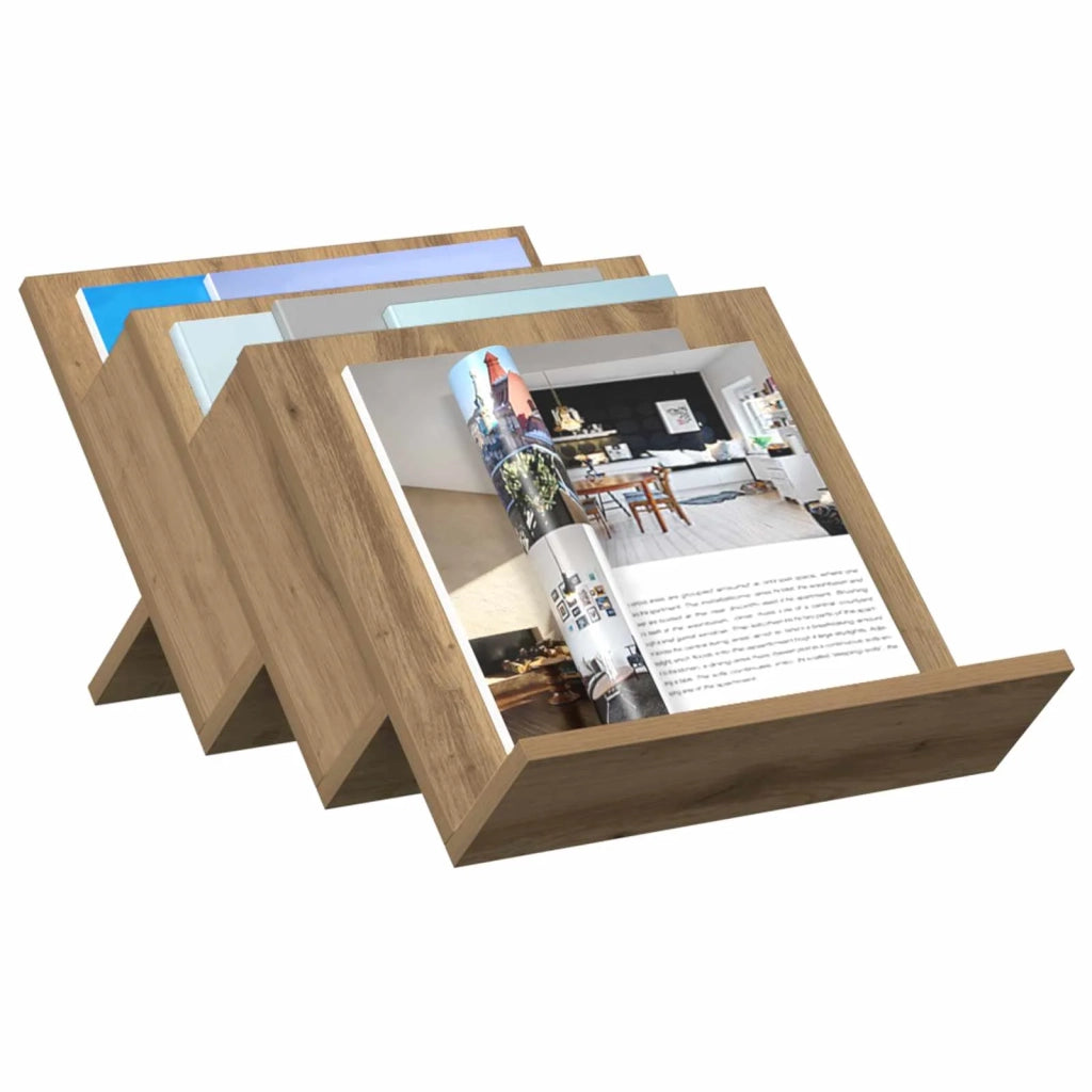Scaffale per riviste Rovere artigianale 53 x 40 x 28,5 cm 890879