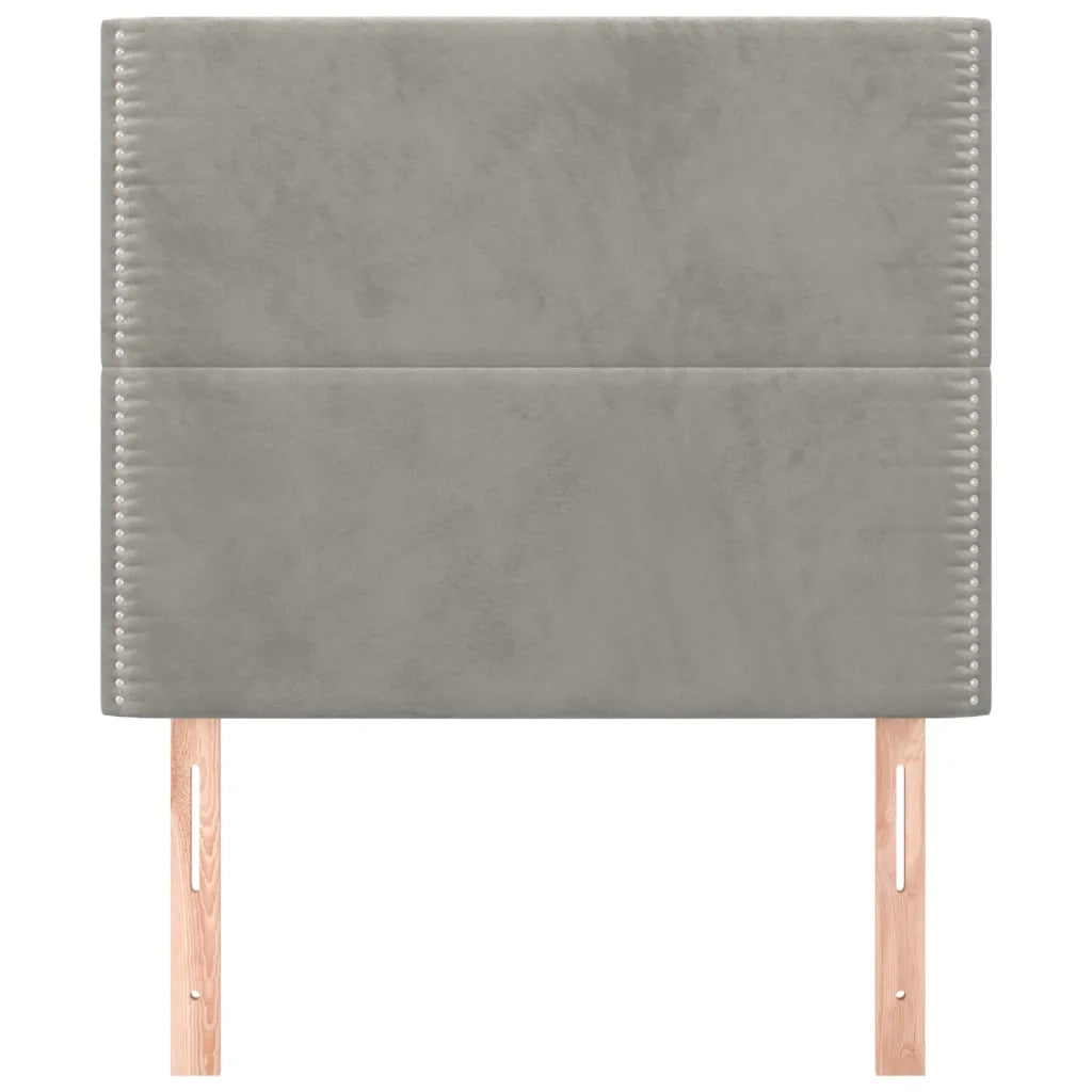 Testiera Grigio Chiaro 100x5x118/128 cm Velluto 3116234