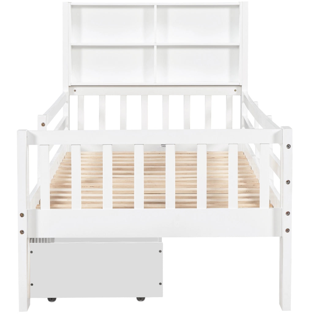 Letto singolo per bambini 90x200 cm con cassetti e lavagna