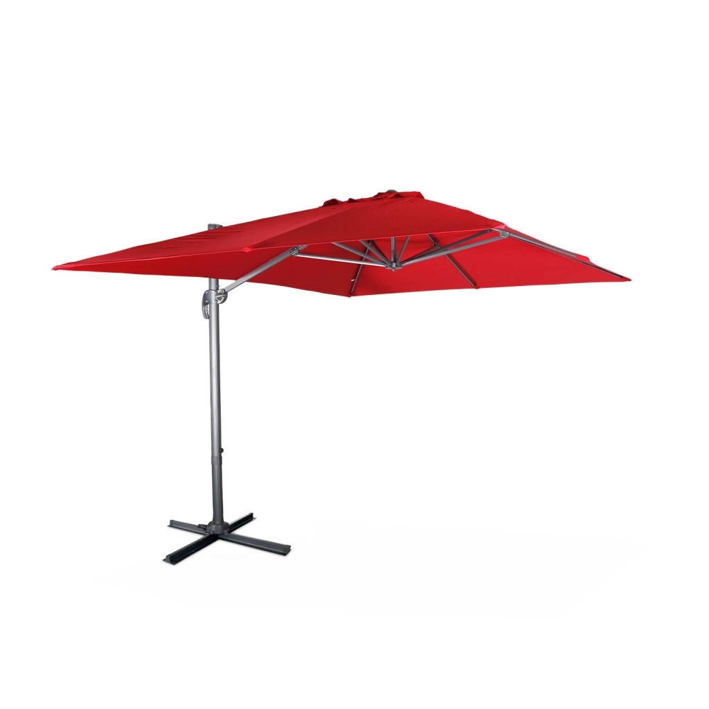 Ombrellone rettangolare, 3x4m, rosso