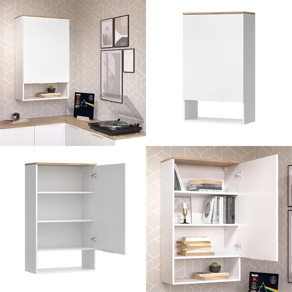 Vicco Credenza Bianco/Sonoma 60 x 100 cm con porta