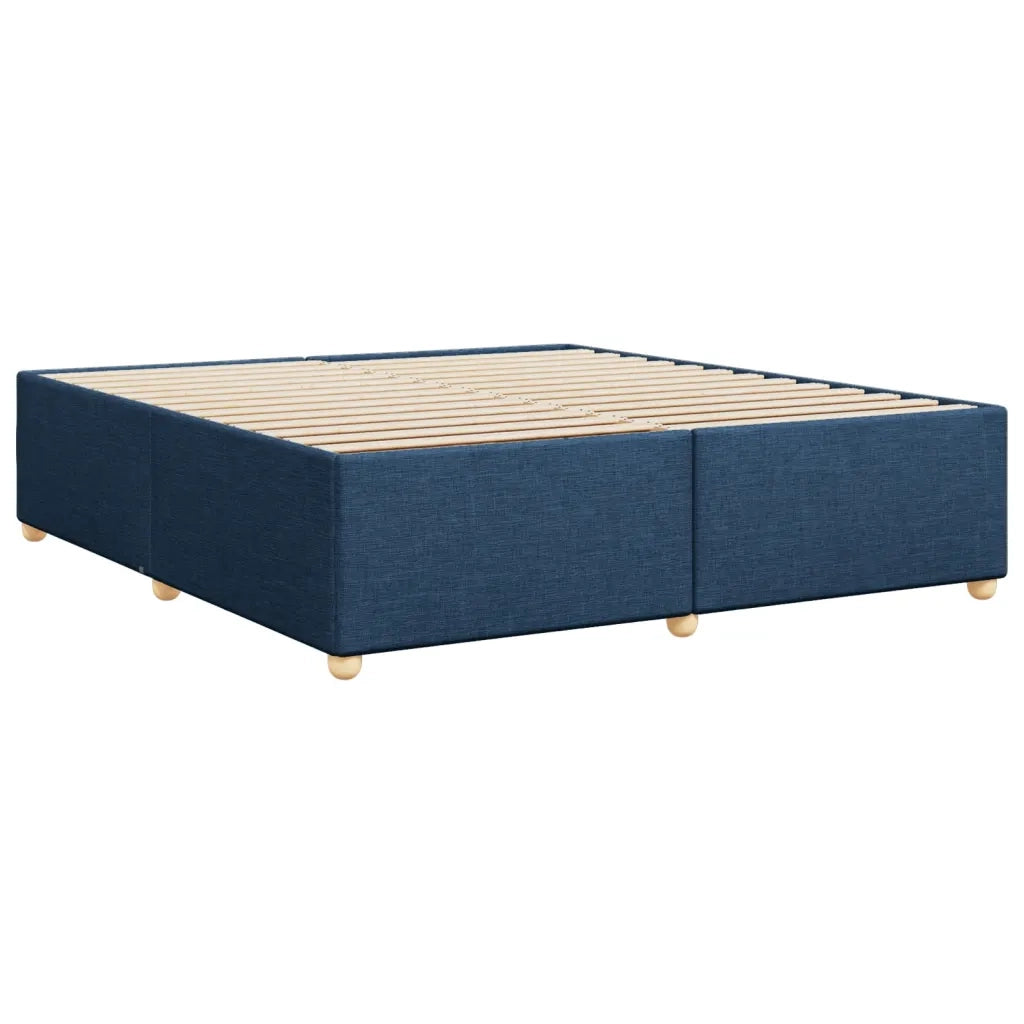 Giroletto senza Materasso Blu 200x200 cm in Tessuto