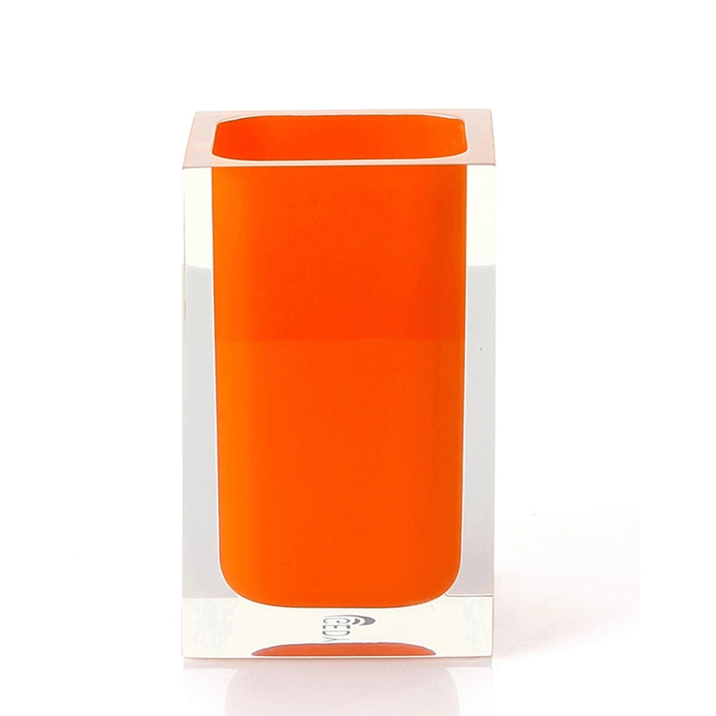 Portaspazzolini d'appoggio in resina RA98 Gedy serie RAINBOW Arancio