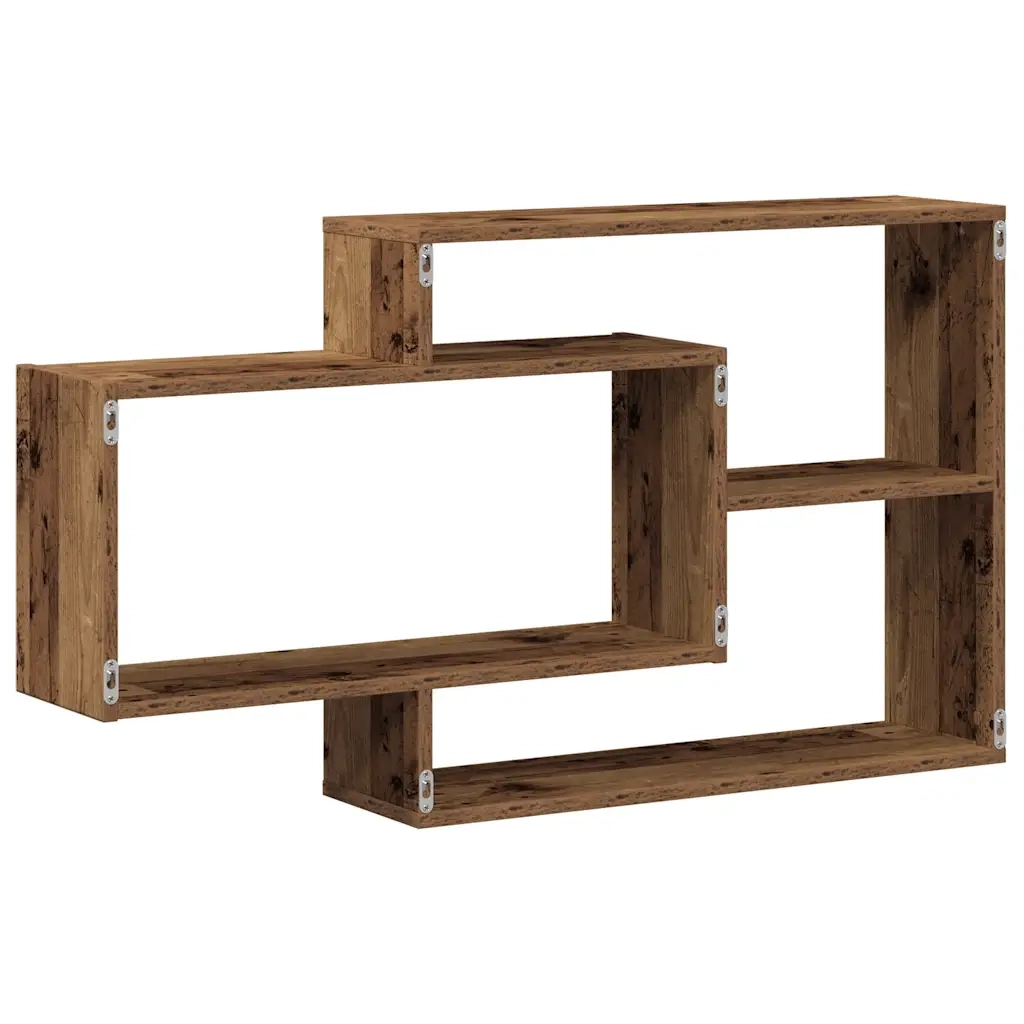 Scaffale a Parete Legno Antico 104x20x58,5 cm in Truciolato 855822