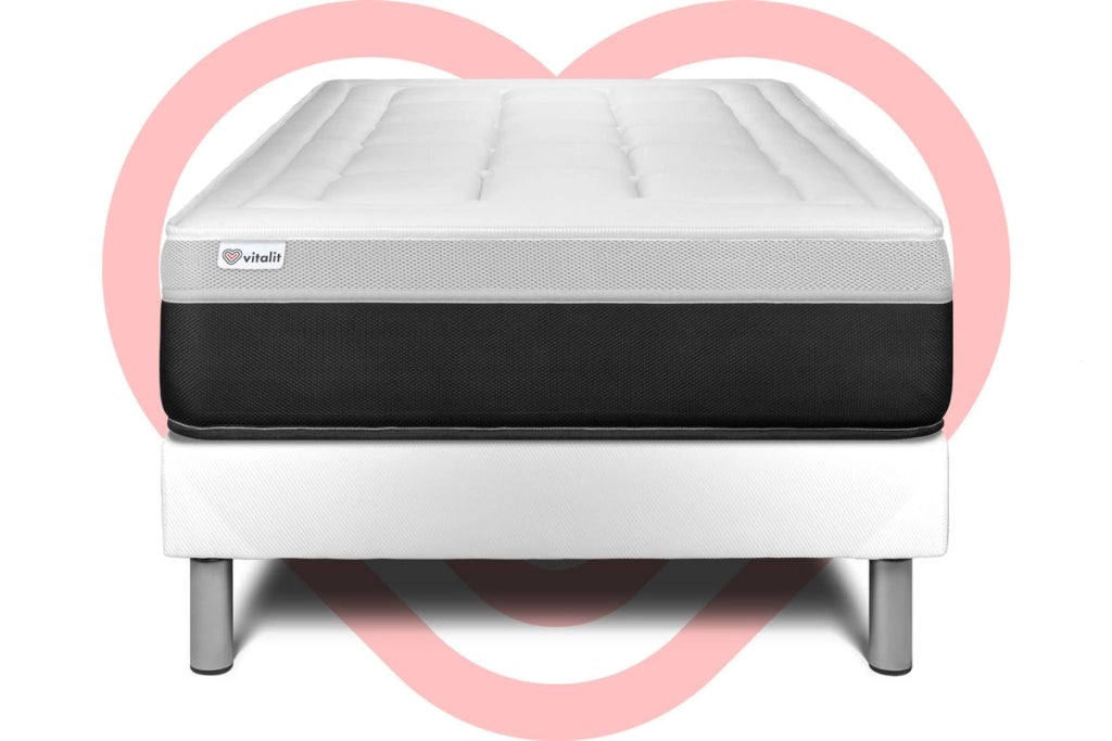 Letto con materasso FORM 120 x 190 cm Rete kit Bianco