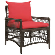 Sedia da Giardino | Sedie da Esterno Marrone 73 x 61 x 77 cm polyrattan
