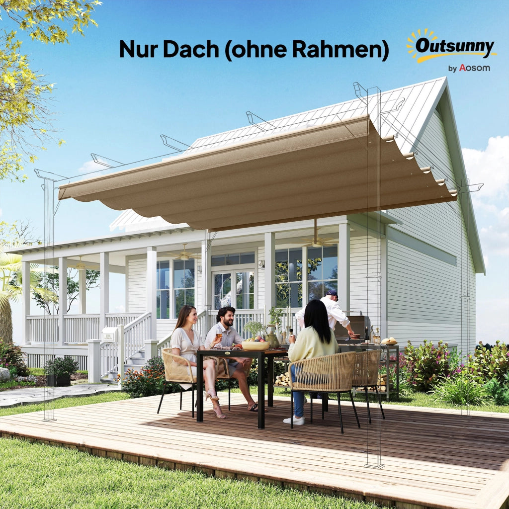 Copertura Pergola Retrattile ¨C zephmum ¨C Marrone 250x255 cm