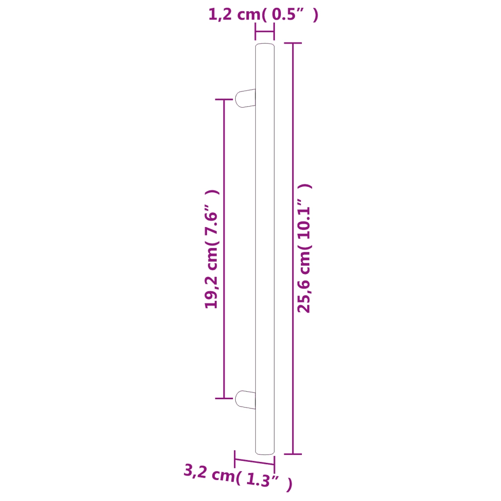 Maniglie per Mobili 20 pz Argento 192 mm in Acciaio Inox CFW2594296
