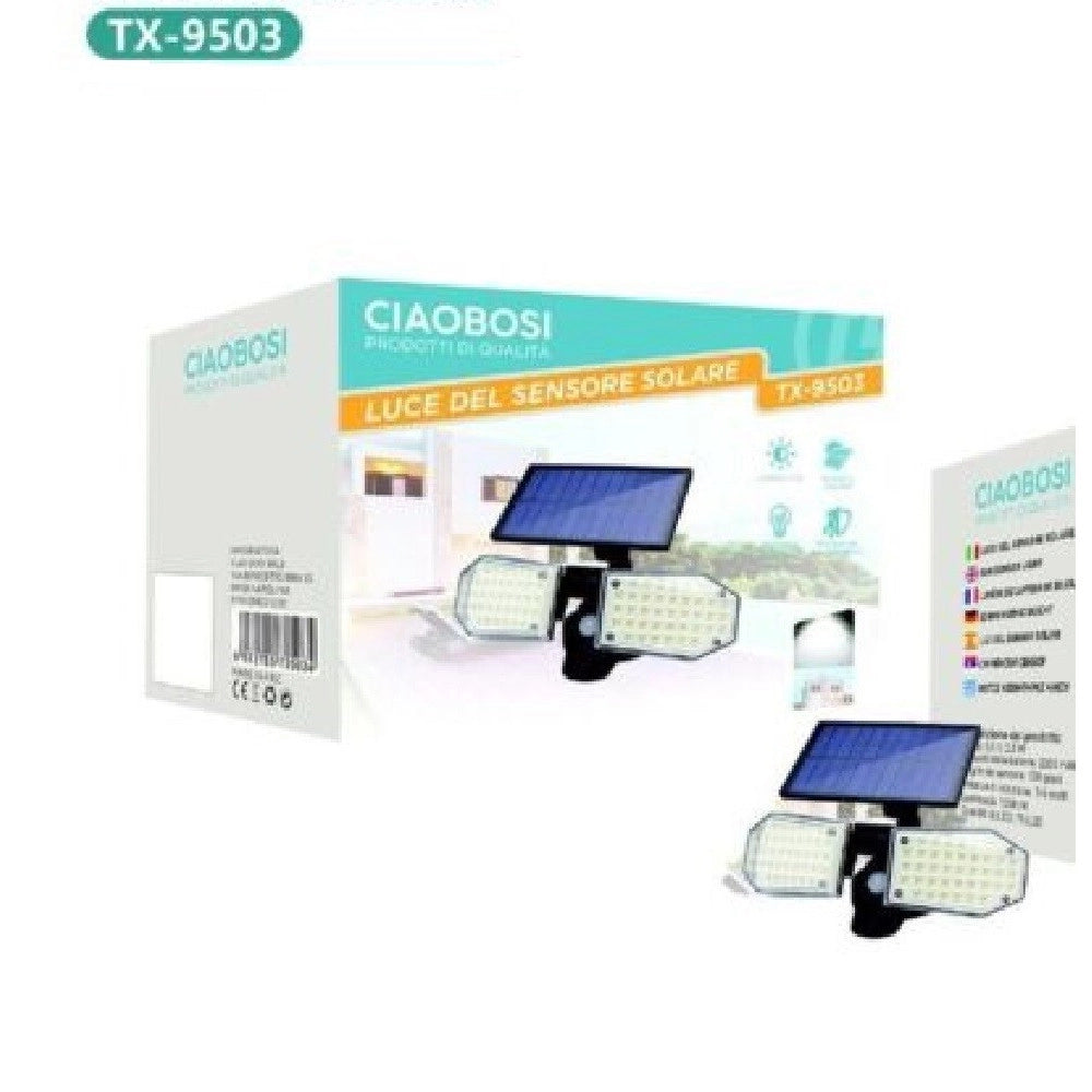 Trade Shop - Applique Ad Induzione Solare 10w Ip67 Con Sensore Movimento Luce Led Tx-9503 -