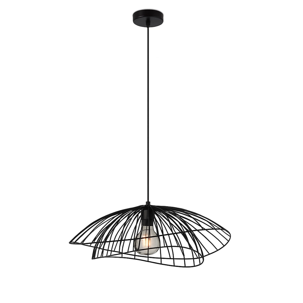 Sospensione Contemporanea Adelaide In Metallo Nero 1 Luce E27
