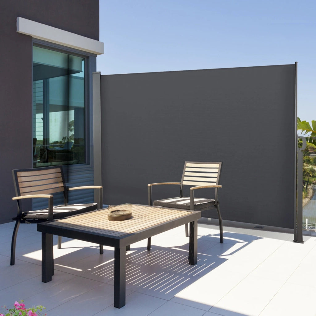 IDMarket - Tenda sole laterale retrattile 160 x 300 cm grigio antracite