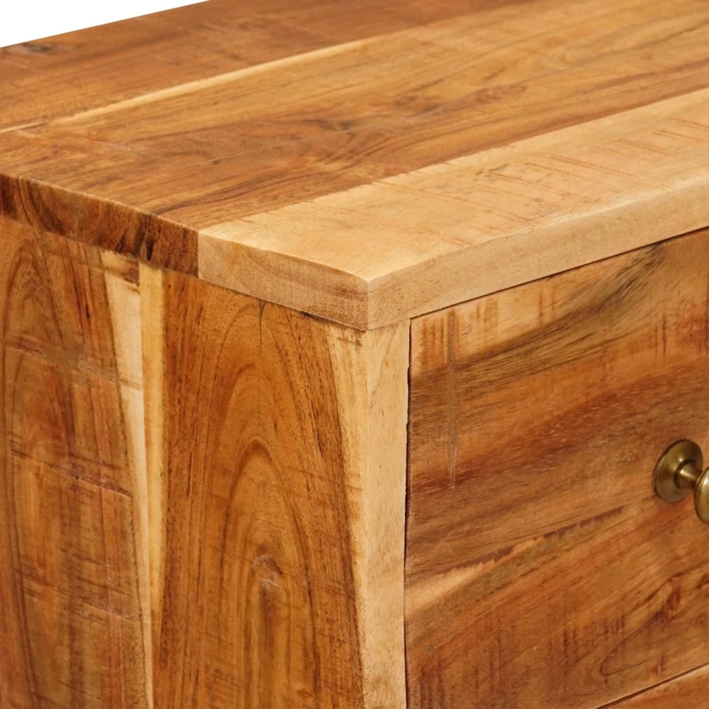 Cassettiera Naturale 55 x 30 x 90 cm Legno di Acacia Massello 4104616