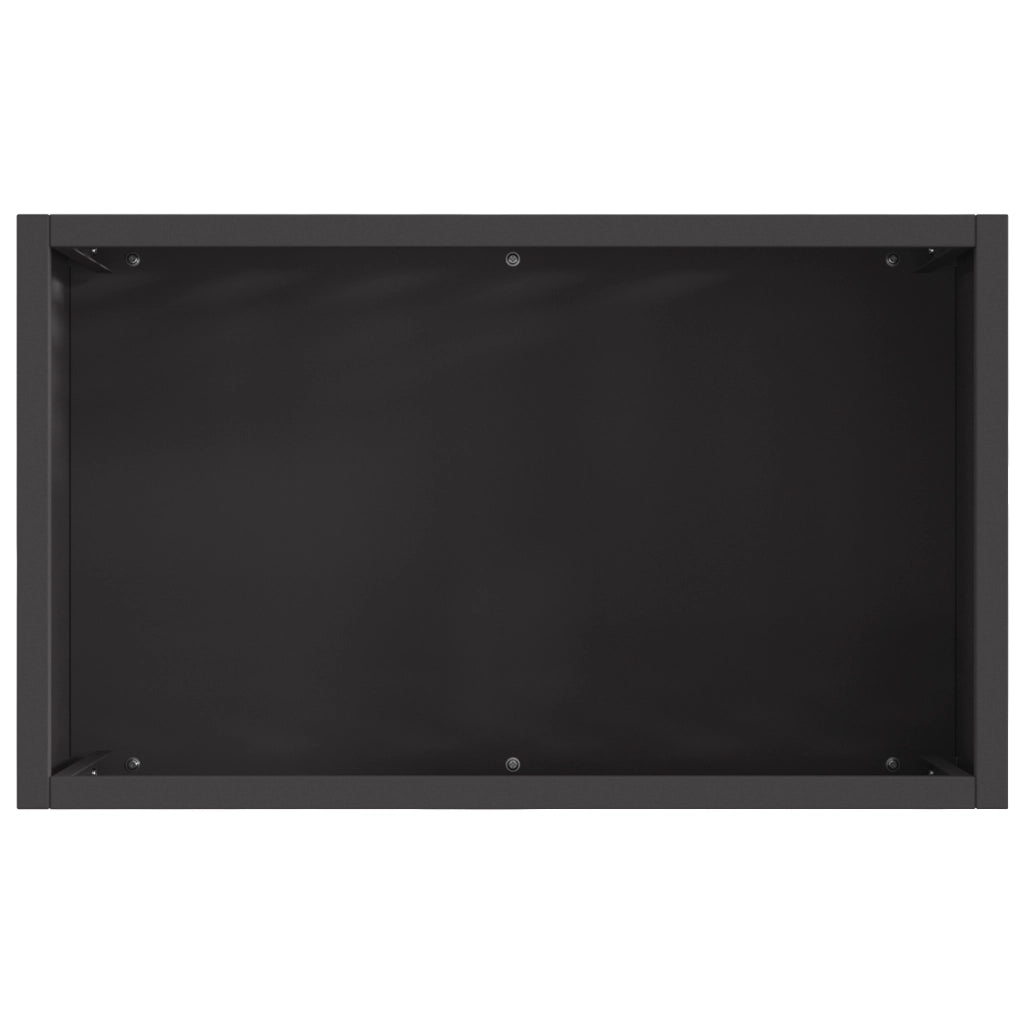 Focolare Retangolare Nero 50x30x40 cm Acciaio