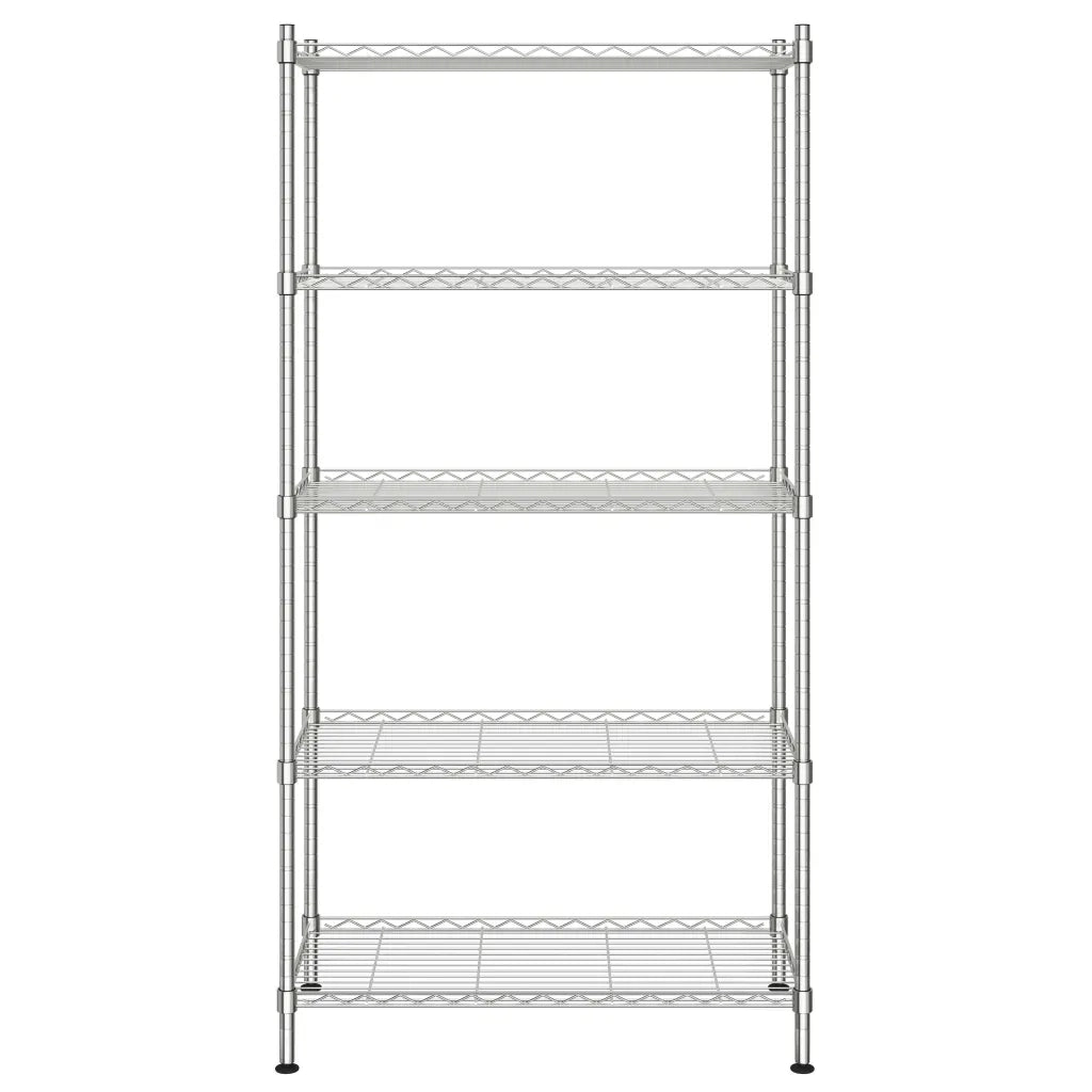Scaffale a 5 Livelli 90x35x180 cm Cromato 250 kg CFW1103027