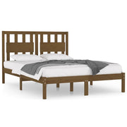 Letto matrimoniale | Letto per adulti | Giroletto senza Materasso Ambra in Legno Massello 200x200 cm