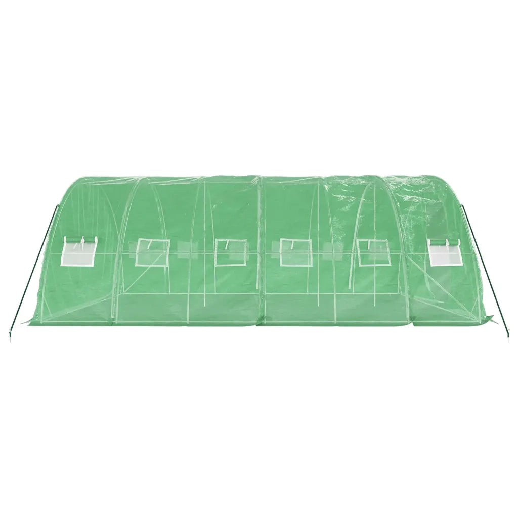 Serra con Telaio in Acciaio Verde 30 m² 6x5x2,3 m 3188084