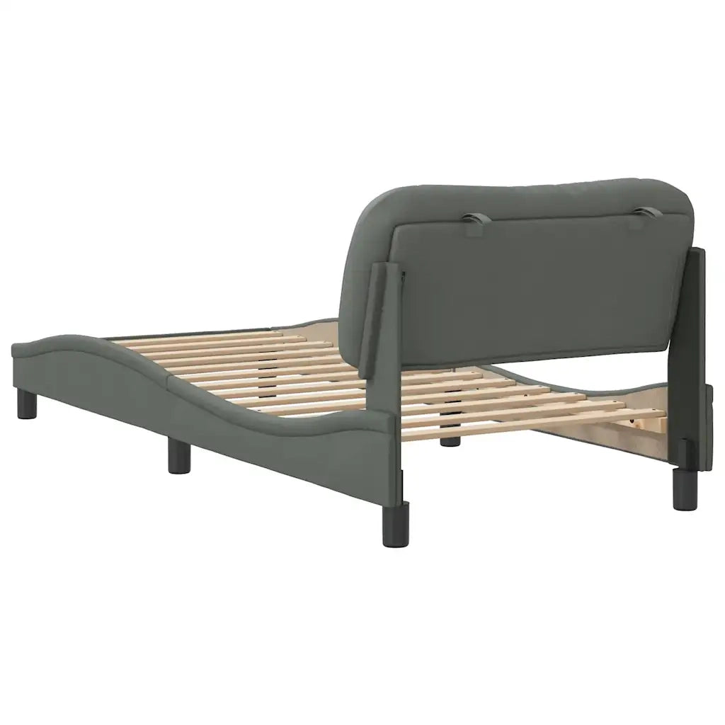 Giroletto senza Materasso Hvar Grigio Scuro 90x200 cm Tessuto