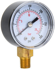 Manometro di alta precisione - 1/8 pollici BSPT - Manometro idrometrico - Drukmeter - Accessori per compressori - Cassetta metallica