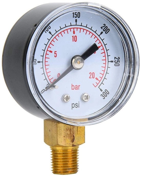 Manometro di alta precisione - 1/8 pollici BSPT - Manometro idrometrico - Drukmeter - Accessori per compressori - Cassetta metallica