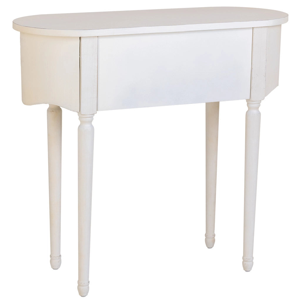 Console in legno laccato bianco invecchiato 88x36x80h cm