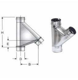 Inox mono parete aisi 316 raccor do a 135 braga d.200 b08x9dr99c