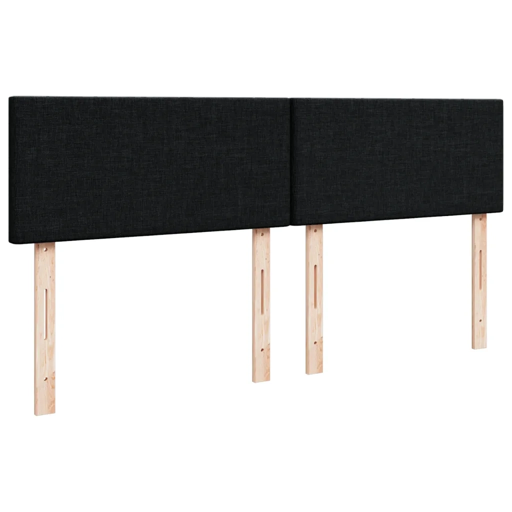 Giroletto a Molle con Materasso Nero 200x200 cm in Tessuto