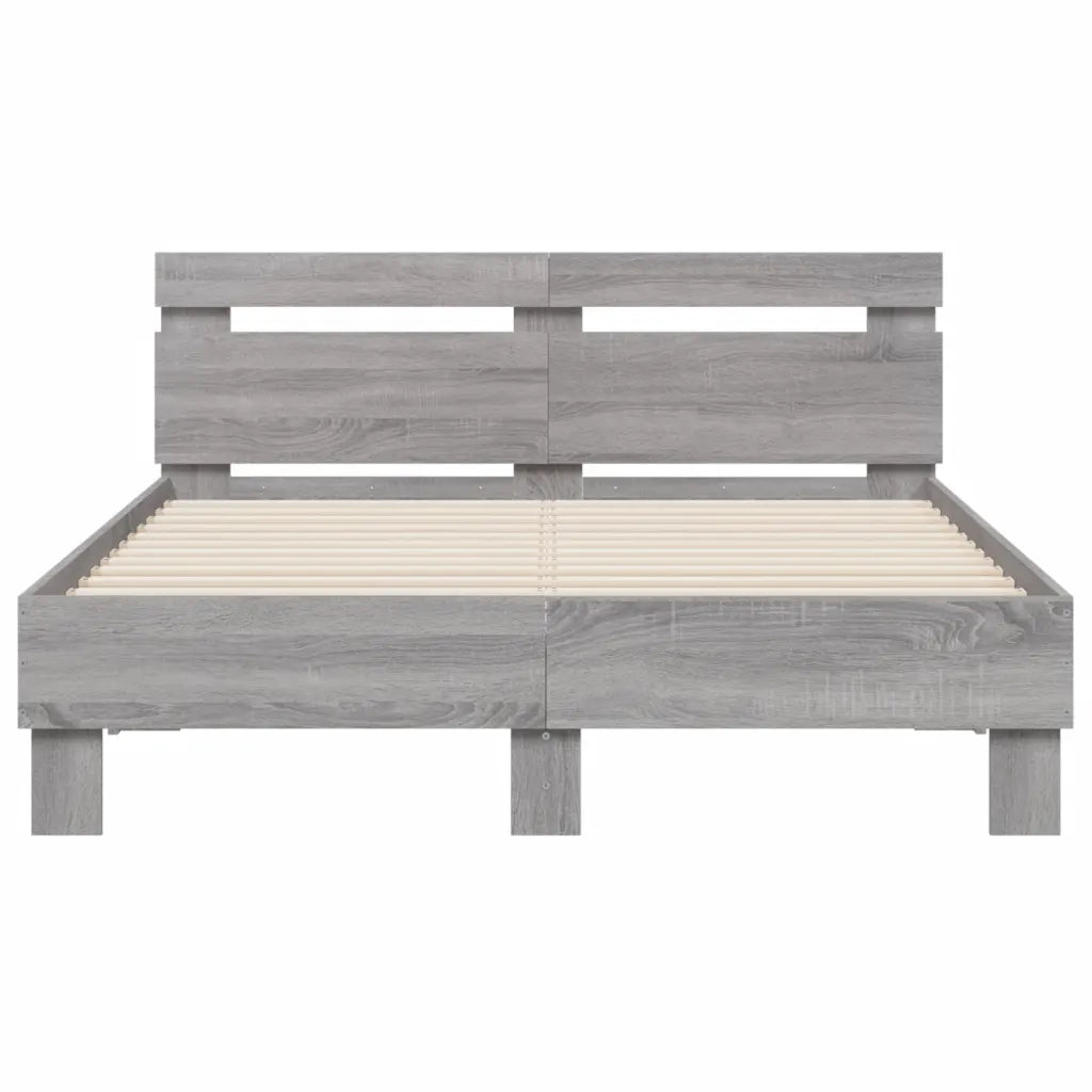 Giroletto Testiera Grigio Sonoma 135x190 cm Legno Multistrato 3207446