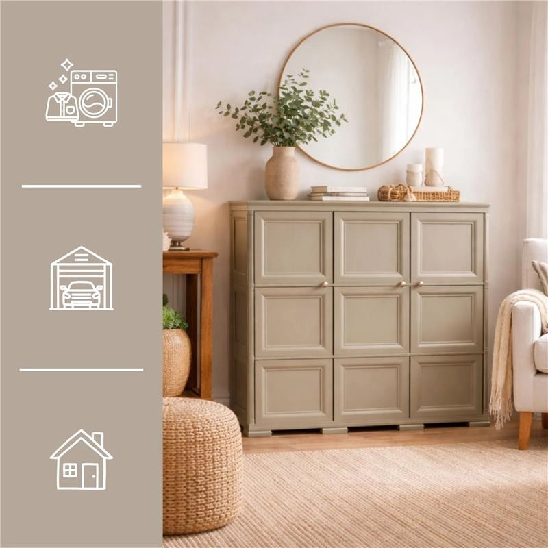 ARMADIO 3 ANTE TALPA 118X43X125 CM CON PUNTALI – MOBILE ALTO ORGANIZZAZIONE CASA PER ZONA GIORNO E INGRESSO