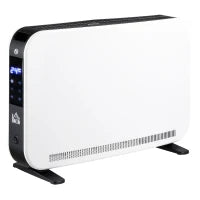 Termosifone Elettrico a 3 Modalità con Timer e Termostato, in Acciaio e Plastica, 60x18.5x39.5 cm, Bianco e Nero
