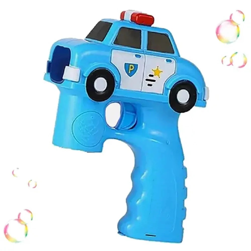 Trade Shop - Pistola Spara Bolle Di Sapone A Forma Di Auto Della Polizia Da 100ml Gioco Bambini 6560249 -