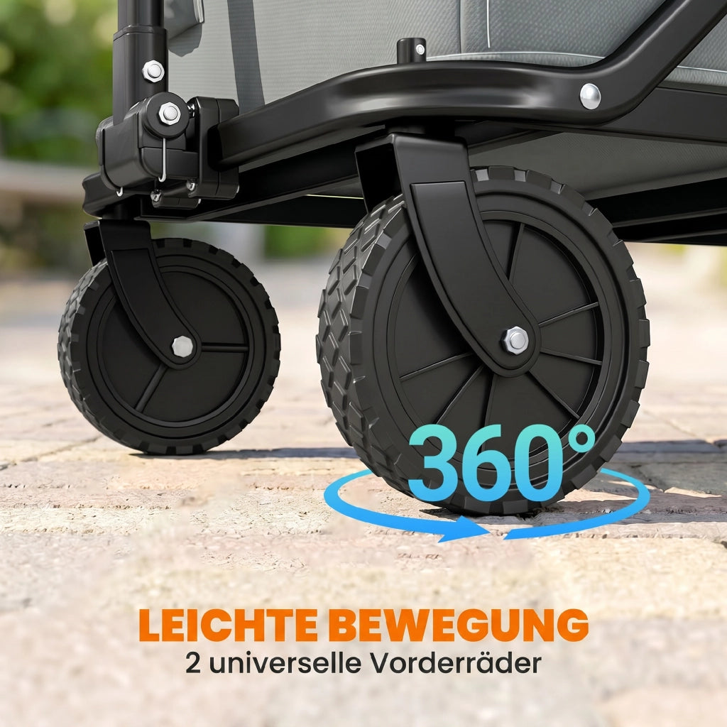Carrello da Giardino Pieghevole con Telone ¨C Zephmum ¨C 120 kg 160 L Grigio Scuro