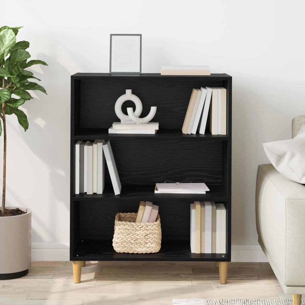 Credenza Rovere Nero 69,5 x 32,5 x 90 cm Legno multistrato