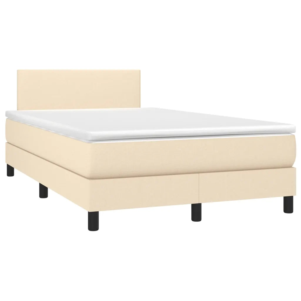 Giroletto a Molle con Materasso Crema 120x190 cm in Tessutocod mxl 92006