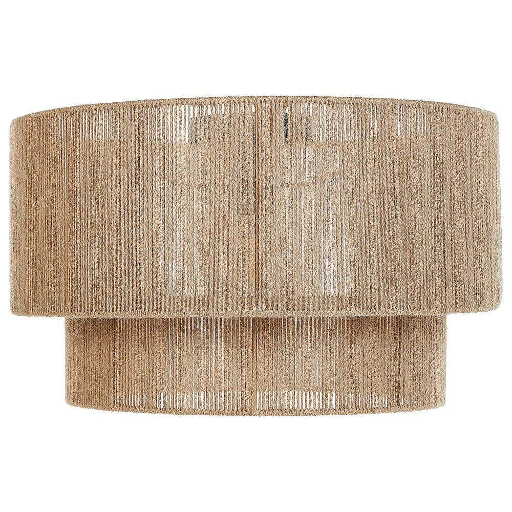 Lampada da soffitto Paralume di iuta naturale Base di ferro nero Lampo boho a sospensione Luce del soggiorno Camera da letto Corridoio