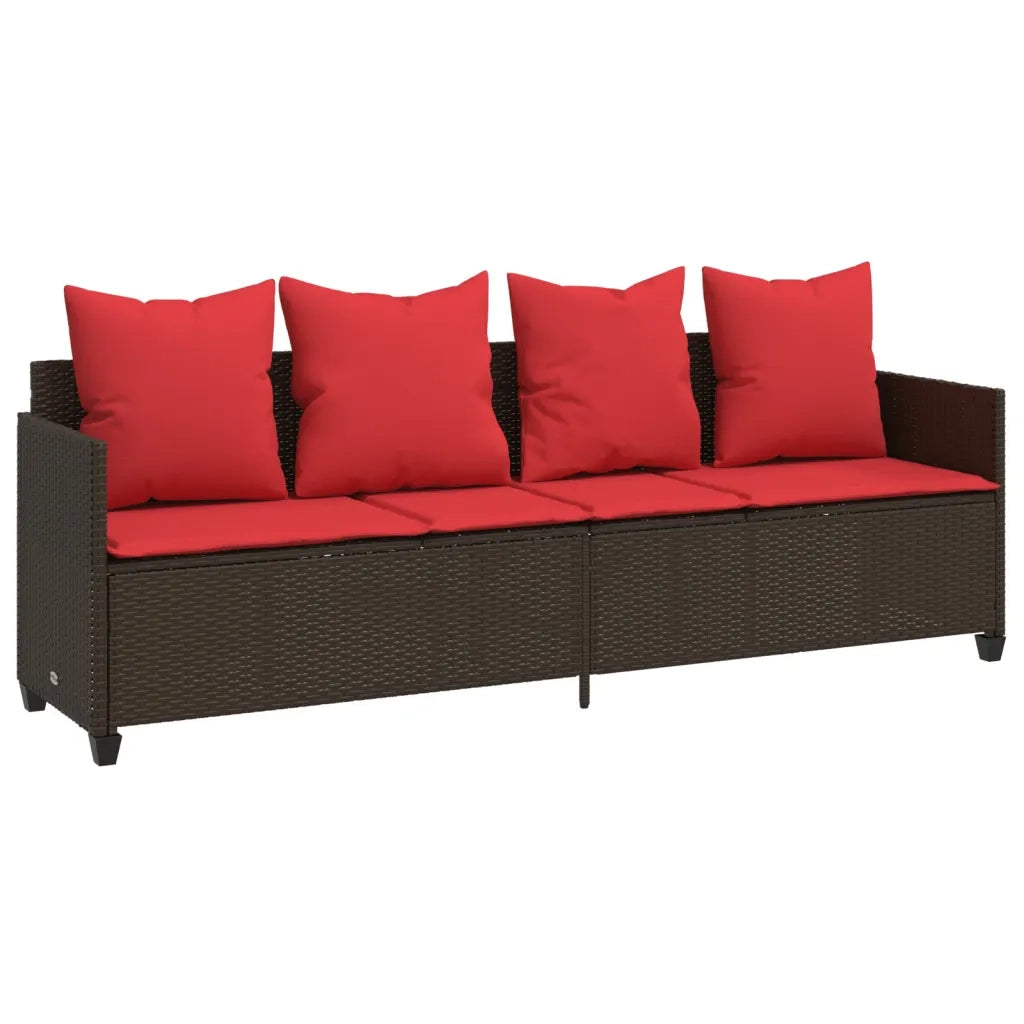 Lettino Prendisole | Sdraio da giardino | Lettino da sole con Cuscini Marrone?in Polyrattan