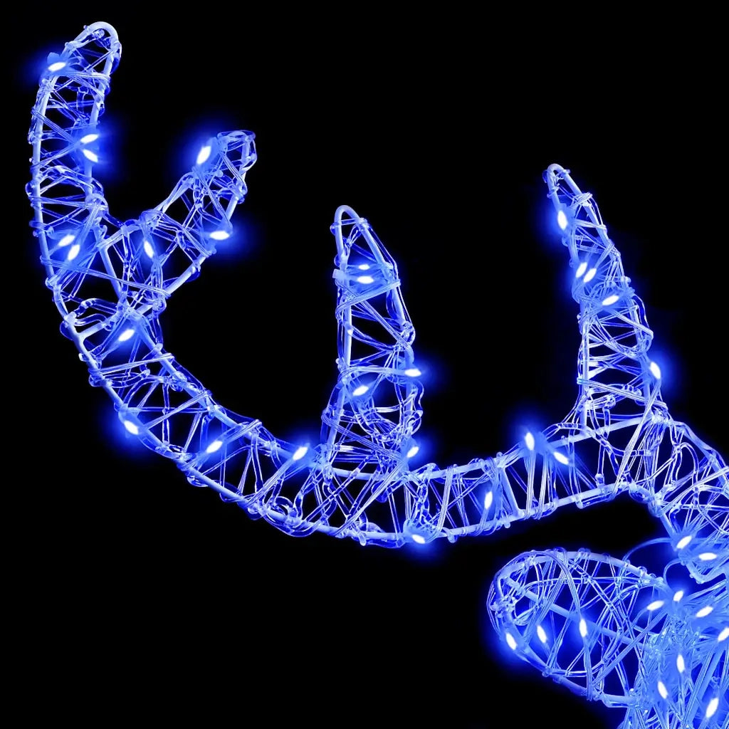 Testa di Renna con 140 LED Blu 68 x 36,5 x 62,5 cm Acrilico CFW6705049