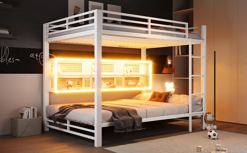 letto a castello metallo bianco 140 x 200 cm