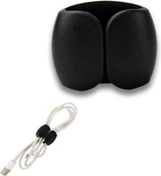 Organizzatore di cavi - clip per cavi - supporto per cavo di cuffie - supporto per cavo dati USB - avvolgicavo - supporto per cavi da scrivania - nero - multifunzionale - gestione dei cavi