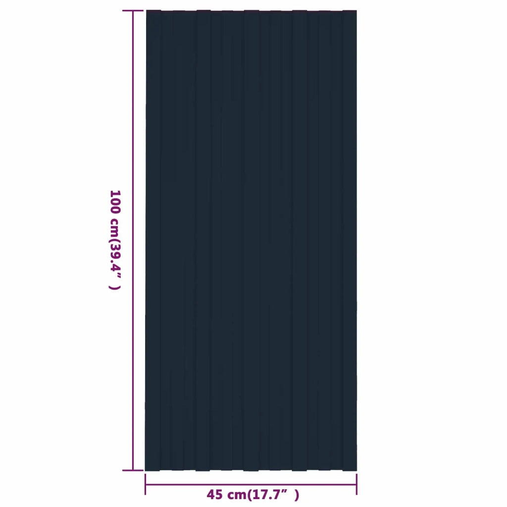 Pannello per tetto 36 pcs Antracite 100 x 45 cm Acciaio zincato 42047126
