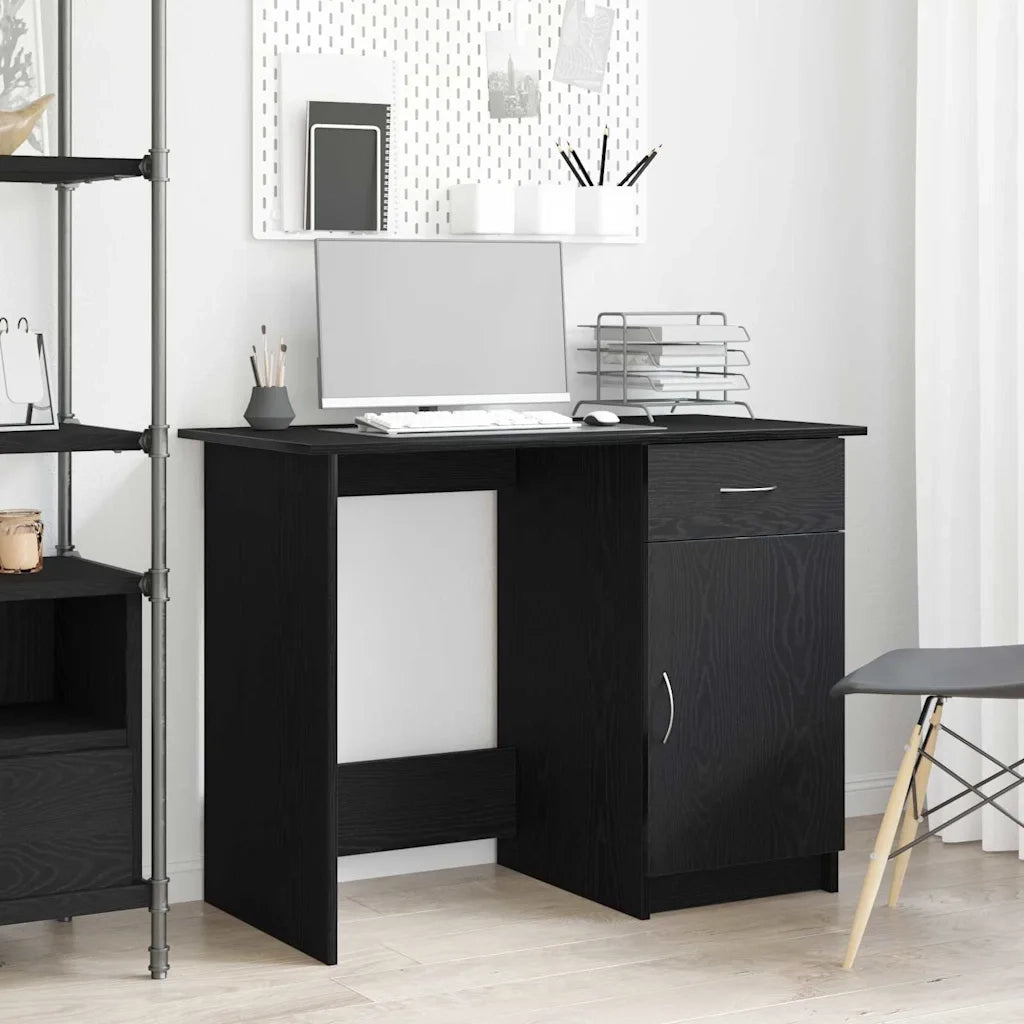 Scrivania Rovere Nero 100 x 50 x 76 cm Legno multistrato 862464
