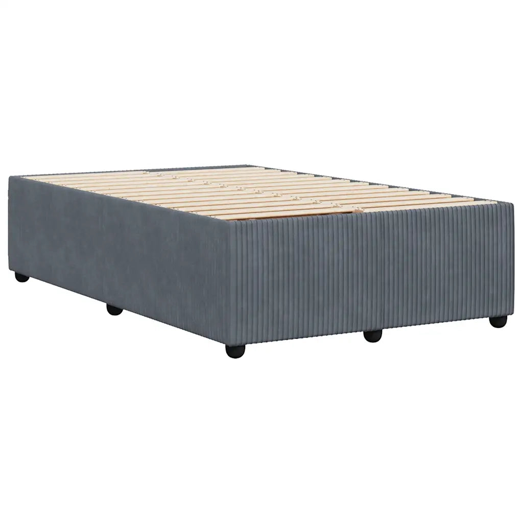 Giroletto senza Materasso Grigio Scuro 120x190 cm Velluto