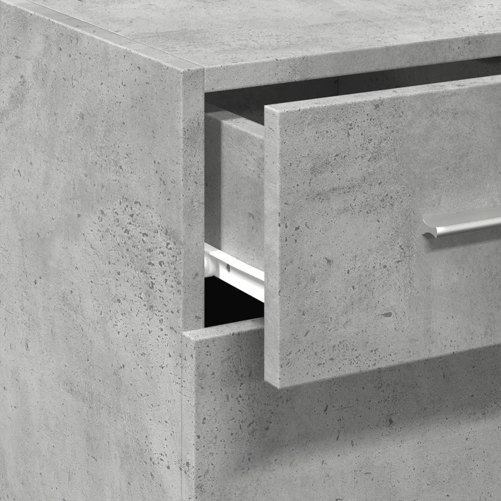 vidaXL Credenza Grigio Cemento 30x42,5x93 cm in Legno Multistrato