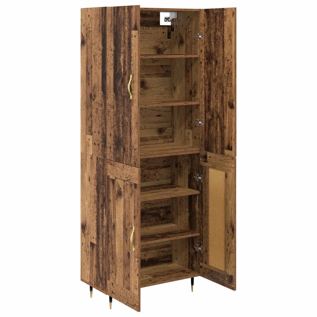 Credenza-Buffet-Armadio da cucina Legno vecchio 69,5 x 34 x 180 cm Legno multistrato 990695