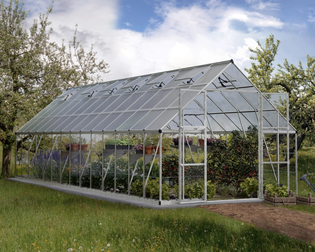 Serra Da Giardino in Policarbonato Balance Ibrida  964X304X257 cm Argento