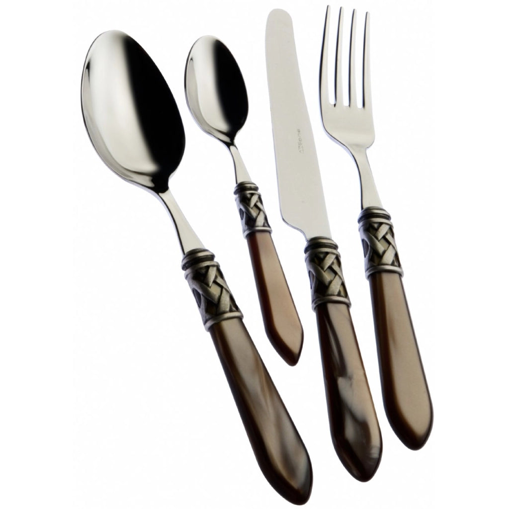 BUGATTI - Aladdin Servizio posate 75 pz. Colore Onice/Madreperla